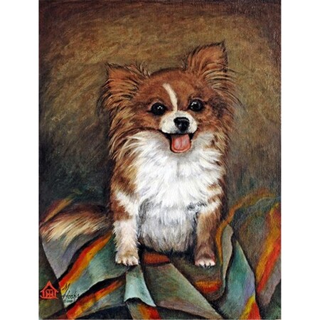 Carolines Treasures Cecilia Chihuahua Long Hair Flag Canvas House Size MH1039CHF